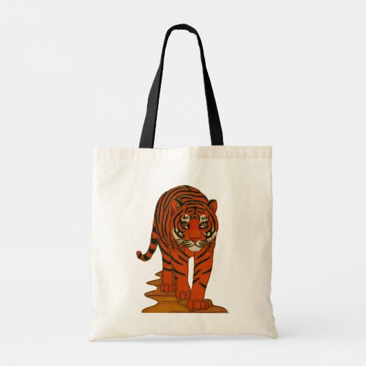 Cloisonne Art Tiger on the Jungle Path Tote Bag (Achterkant)
