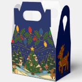 Cloisonne Art Whimsical Forest Classic Christmas Bedankdoosjes (Open)