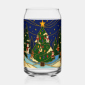Cloisonne Art Whimsical Forest Classic Christmas Blikvorm Glas (Voorkant)