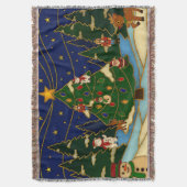 Cloisonne Art Whimsical Forest Classic Christmas Deken (Voorkant Verticaal)