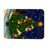 Cloisonne Art Whimsical Forest Classic Christmas Magneet (Horizontaal)