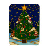 Cloisonne Art Whimsical Forest Classic Christmas Magneet (Verticaal)