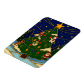 Cloisonne Art Whimsical Forest Classic Christmas Magneet (Linkerzijde)