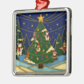 Cloisonne Art Whimsical Forest Classic Christmas Metalen Ornament (Links)