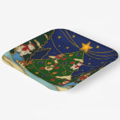 Cloisonne Art Whimsical Forest Classic Christmas Papieren Bordje (Gebogen)