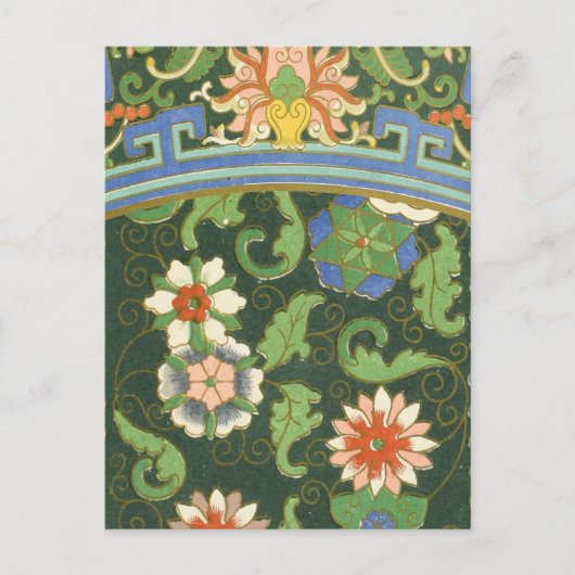 Cloisonne China Patter Asian Oriental Briefkaart (Voorkant)