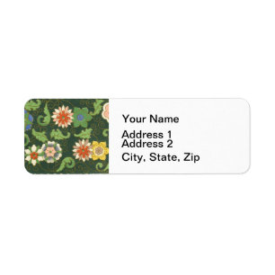 Cloisonne China Patter Asian Oriental Etiket