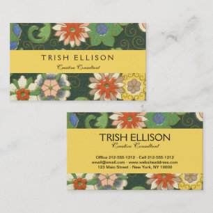 Cloisonne China Patter Asian Oriental Visitekaartje