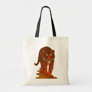 Cloisonne Kunst Tijger op het Jungle Pad Tote Bag