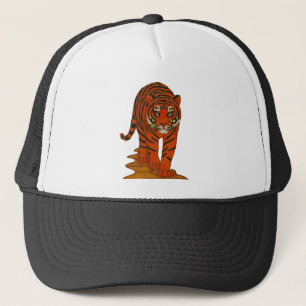 Cloisonne Kunst Tijger op het Jungle Pad Trucker Pet