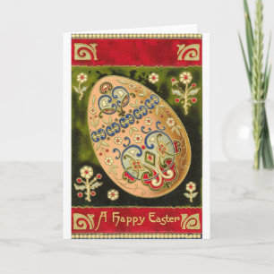 Cloisonne paasei feestdagen kaart