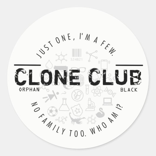 Clone Club Logo Ronde Sticker (Voorkant)