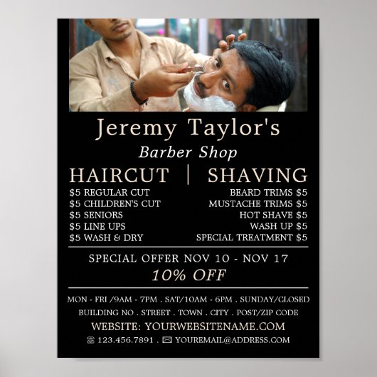 Close Shave, Mannen Barbers Adverteren Poster (Voorkant)