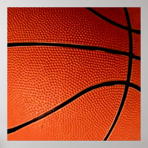 Close-up Basketball Poster