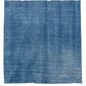 Close-up blauwe denim jeans textuur douchegordijn (Voorkant)