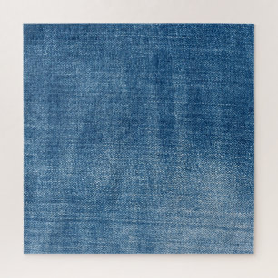 Close-up blauwe denim jeans textuur legpuzzel