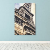 Close-up Eiffeltoren Parijs Love City Travel Canvas Afdruk (Insitu (Houten vloer))