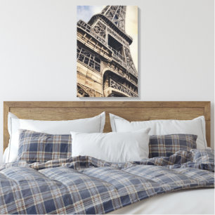 Close-up Eiffeltoren Parijs Love City Travel Canvas Afdruk