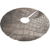 Close-up Elegant leer: gestructureerd patroon Kerstboom Rok (Gekanteld)