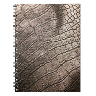 Close-up Elegant leer: gestructureerd patroon Notitieboek