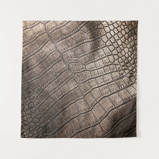 Close-up Elegant leer: gestructureerd patroon Wandkleed (Voorkant)