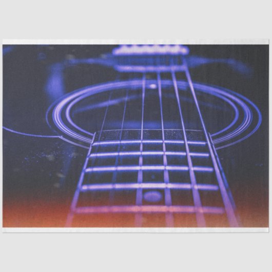 Close-up Gitaar Foto Decoupage Papier (Voorkant)