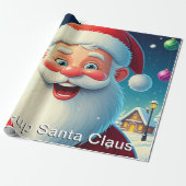 Close-up Kerstman Kerstmis Cadeaupapier (Uitgerold)