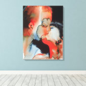 Close-up Kiss 1988 Canvas Afdruk (Insitu (Houten vloer))