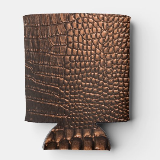 Close-up: krokodillenleer textuur. blikjeskoeler (Achterkant)