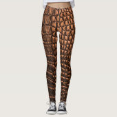 Close-up: krokodillenleer textuur. leggings (Voorkant)
