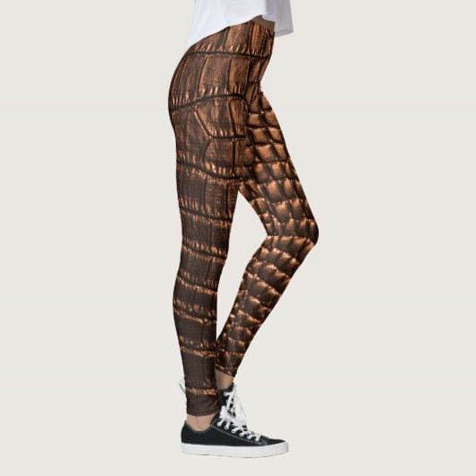 Close-up: krokodillenleer textuur. leggings (Rechts)