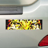 Close-up Luipaard Ogen Bumper Sticker (Op auto)