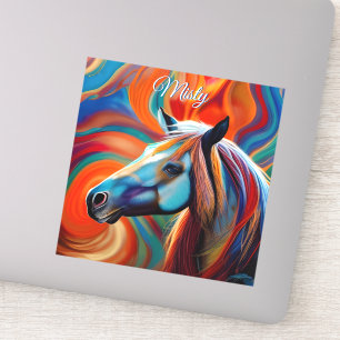 Close-up Paardenkop *personaliseer* Sticker