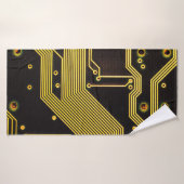 Close up photo of circuit boardbackground,abstract (Serviette de bain)