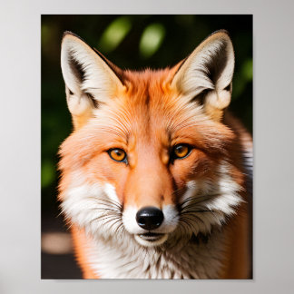 Close-up Portret van een vos Poster