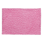 Close-up roze leer, gestructureerde achtergrond. kussensloop (Achterkant)