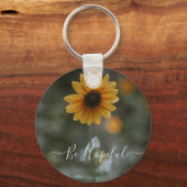 close-up shot van de sleutelhanger van de zonneblo (Voorkant)