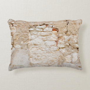 Close up texture of old stone Waalse abstract, oud Accent Kussen