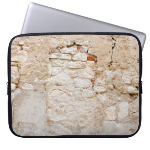 Close up texture of old stone Waalse abstract, oud Laptop Sleeve