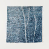 Close-up van denim doek. wandkleed (Voorkant (horizontaal))