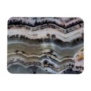 Close-up van een Silver Lace Onyx Magneet