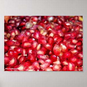 Close-up van granaatappelpitten poster