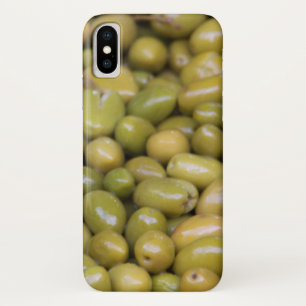 Close-up van groene olijven iPhone x hoesje