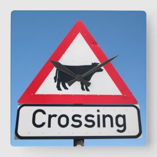Close-up van het veerovergangsbord. Westkaap Vierkante Klok