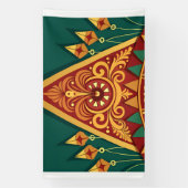 close-up-van-ingewikkelde-design-op-traditioneel spandoek (Verticaal)