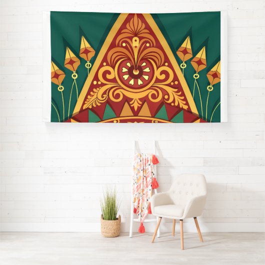 close-up-van-ingewikkelde-design-op-traditioneel spandoek (Insitu)