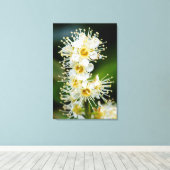 Close-up van kleine bloemen canvas afdruk (Insitu (Houten vloer))