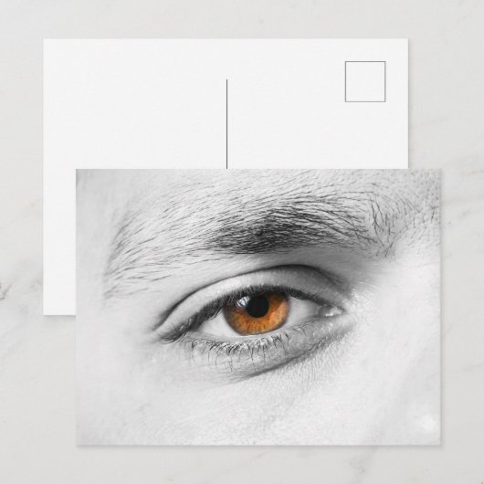 Close-up van menselijk oog briefkaart (Voorkant / Achterkant)