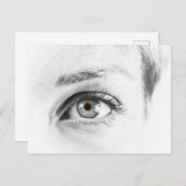 Close-up van menselijk oog briefkaart (Voorkant / Achterkant)