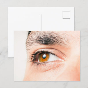 Close-up van menselijk oog briefkaart